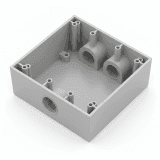 Caja Condulet Cuadrada de 3/4" (19.05 mm)/ 3 Bocas (2 Arriba-1 Abajo) / A Prueba de Intemperie.