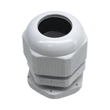 Conector Plástico Blanco Tipo Glándula para Rosca NPT 3/4"