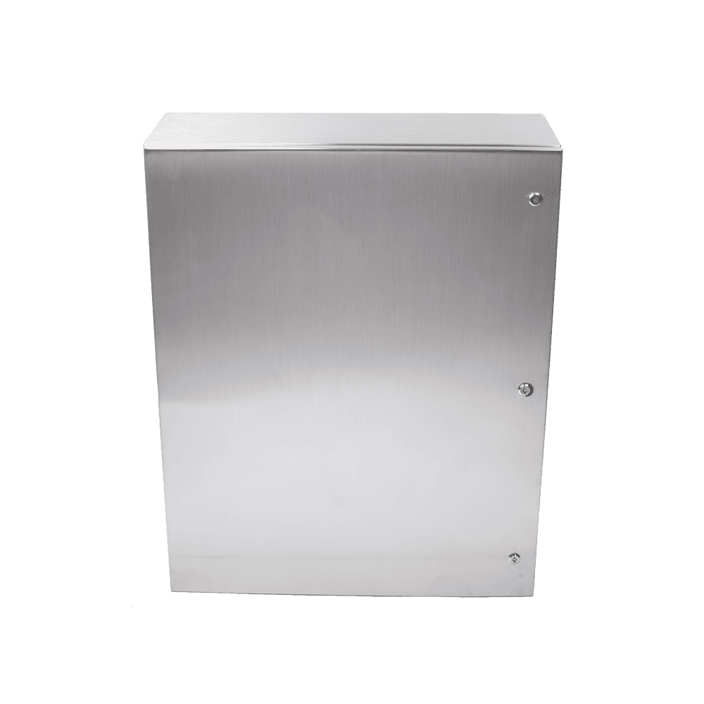 Gabinete de Acero Inoxidable IP66 Uso en Intemperie (800 x 1000 x 300 mm) con Placa Interna Galvanizada.