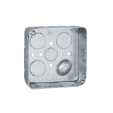 Caja Cuadrada 4 x 4"/Profundidad 1- 1/2"/ 11 Entradas de 3/4" y 1 de 1/2".