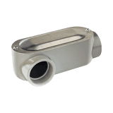 Caja oval roscada tipo LR de 1 1/2" (38.1 mm) Incluye tapa y tornillos.