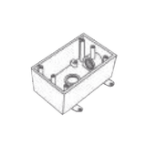 Caja Condulet FS de 3/4" (19.05 mm) con dos bocas a prueba de intemperie.
