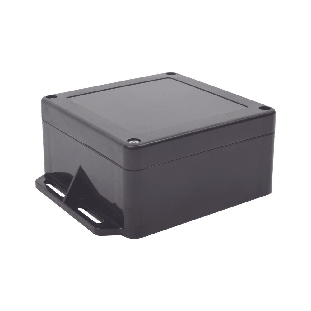 Gabinete Plástico Negro para Exterior (IP65) de 120 x 120 x 60 mm Cierre por Tornillos.
