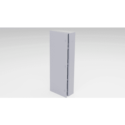 Gabinete para instalación de 4 Baterías , Fabricado en Lámina Galvanizada, Accesorios para poste (No incluidos)