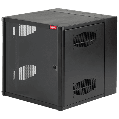 Gabinete AccessPlus de Montaje en Pared de 19in, Rieles Numerados y Roscados #10-32, Puerta con Ventana de Seguridad, 600 mm de Ancho, 762 mm de Profundidad, 26 UR, Color Negro