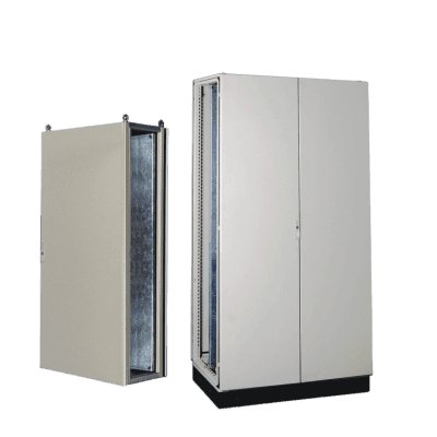 Gabinete de Acero IP55 (1200 x 2000 x 600 mm) con Placa Trasera Interior Metálica y Puerta Doble