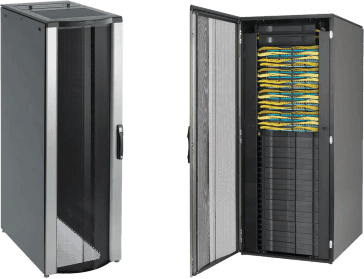 Gabinete Rack ProLine ConnecTek, 42U, 2000x800x1200mm, Acero, Negro RAL 9005, Con Paneles Laterales, Gestión de Cableado Frontal y Trasera