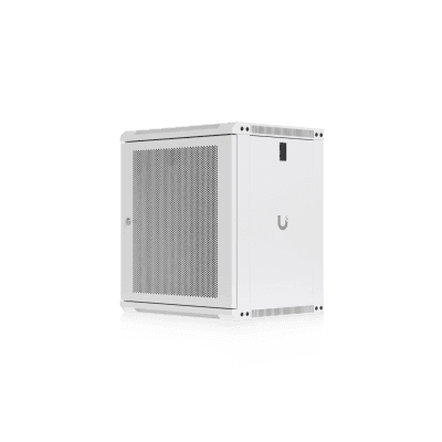 UACC Rack Cabinet 12U (550x 450 mm) - Gabinete Cerrado para Montaje en Pared con Puerta Frontal Perforada, Totalmente Ensamblado con Ventiladores Integrados y Paneles Removibles