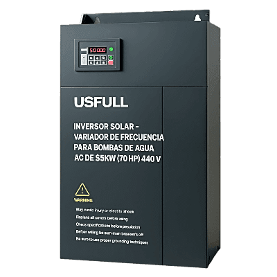 Inversor Solar - Variador de Frecuencia para Bombas de Agua AC de 55KW (70 HP) 440V: Potencia y Eficiencia para Aplicaciones Exigentes