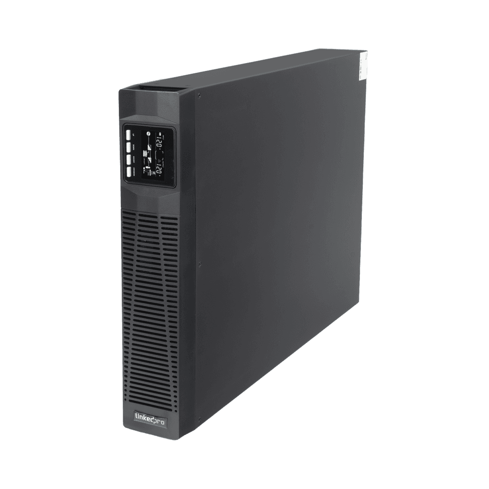 UPS de 3000VA/2700W / Topología On-Line Doble Conversión con Baterías Internas / Entrada y Salida de 120 Vca / Pantalla LCD Configurable / Formato Rack o Torre / 8 Salidas