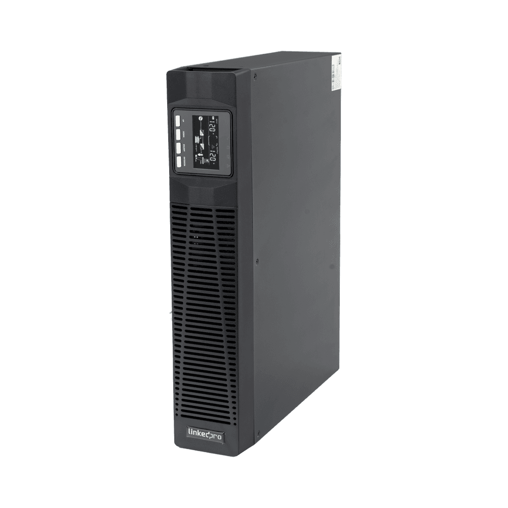 UPS de 1000VA/900W / Topología On-Line Doble Conversión / Entrada y Salida de 120 Vca / Clavija de Entrada NEMA 5-20P / Pantalla LCD Configurable / Formato Rack/Torre / 8 Salidas