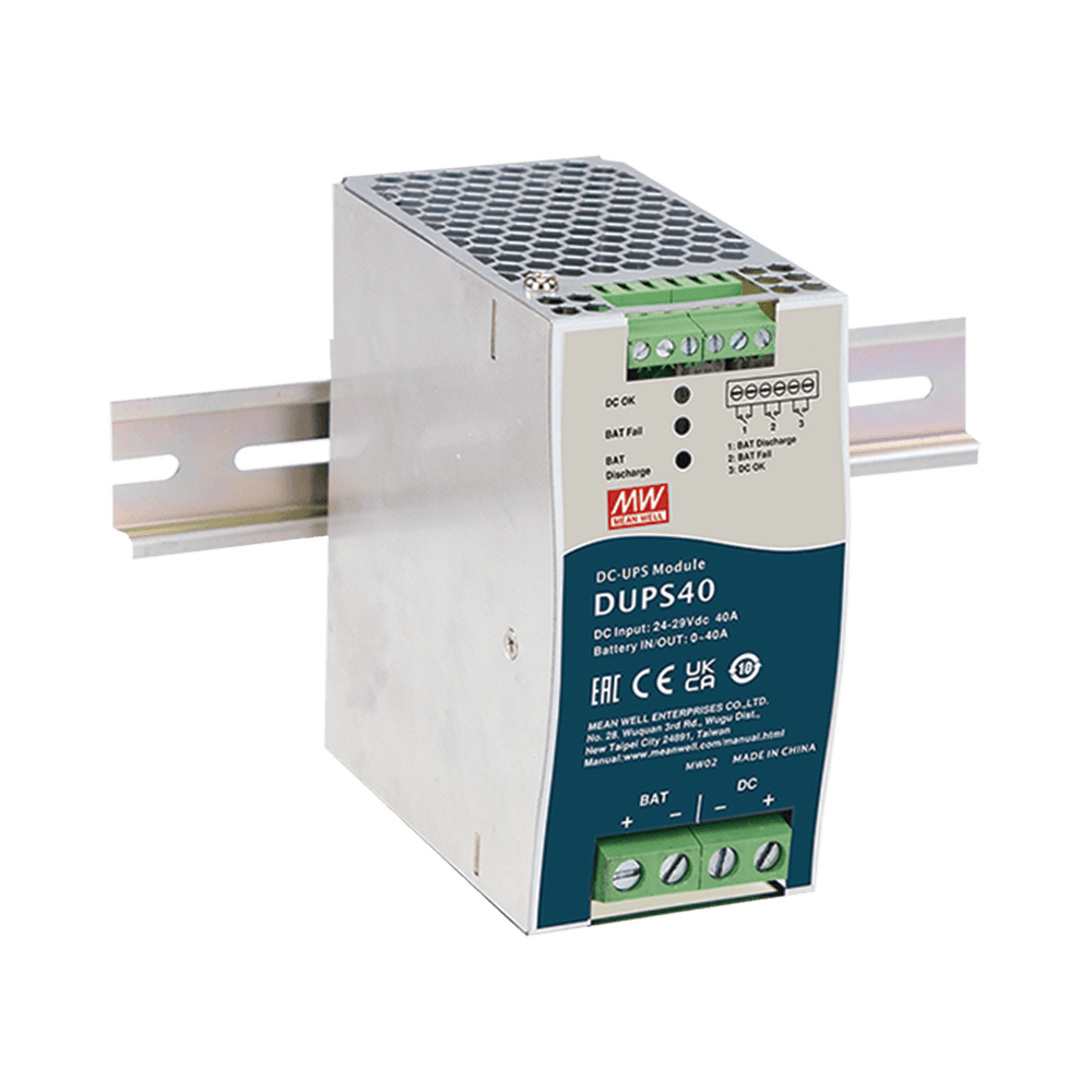 UPS PARA CD / 24VCD 40A / RIEL DIN / PARA BATERÍAS DE 4 A 135 AH