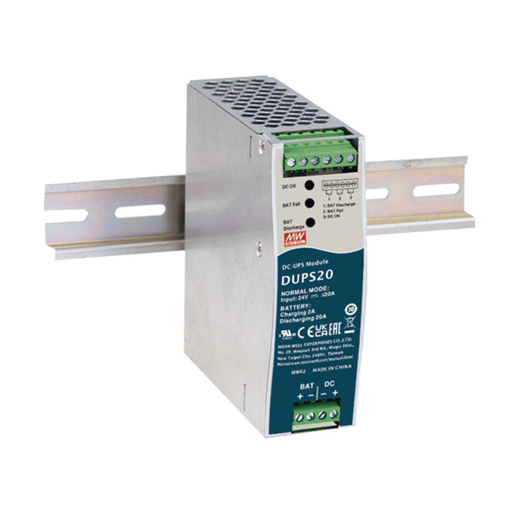 UPS PARA CD / 24VCD 20A / RIEL DIN / PARA BATERÍAS DE 4 A 135 AH