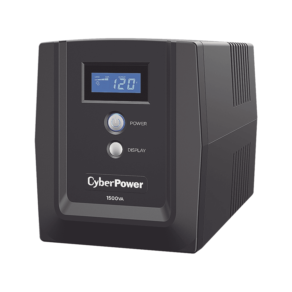 UPS de 1500 VA/900 W, Topología Línea Interactiva, Entrada 120 Vca NEMA 5-15P, y 8 Salidas NEMA 5-15R, Con Regulador de Voltaje (AVR)