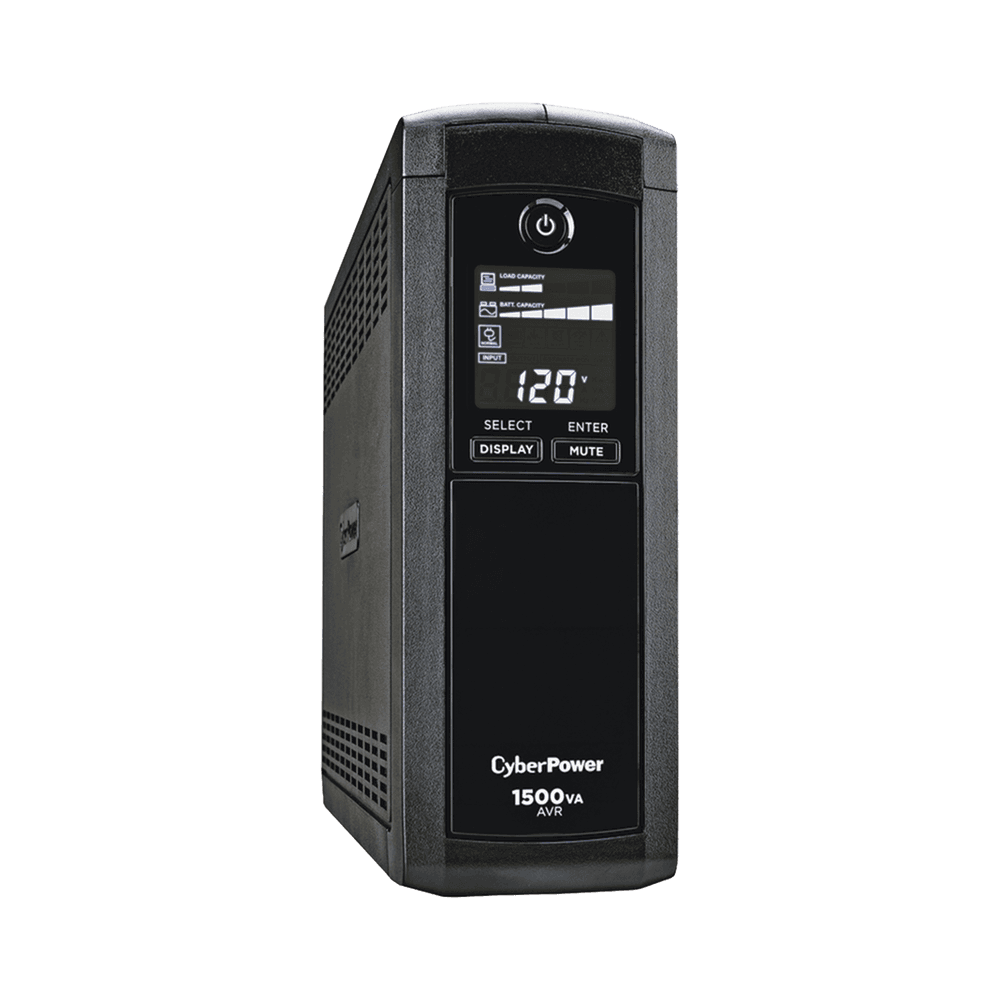 UPS de 1500 VA/900 W, Topología Línea Interactiva, Entrada 120 Vca NEMA 5-15P, Tipo Mini Torre, Con 12 Tomas NEMA 5-15R