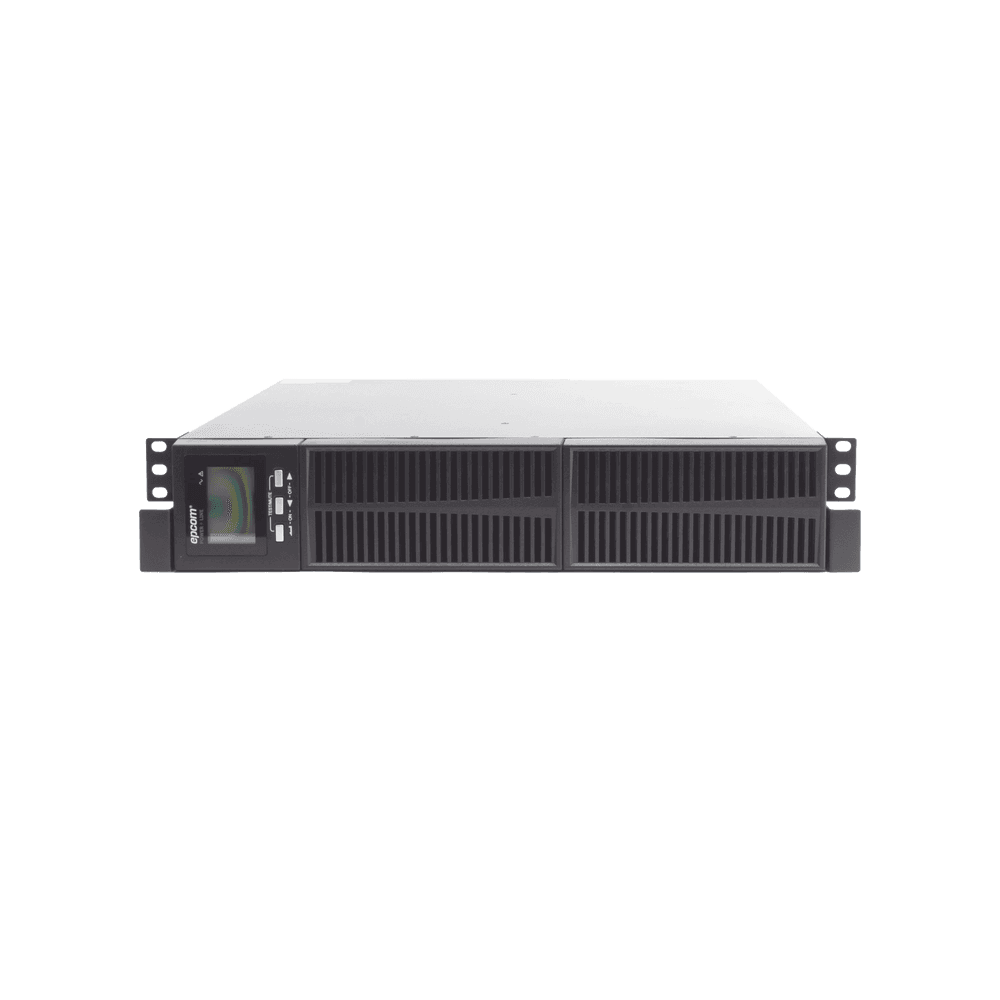 UPS de 3000VA/2700W / Topología On-Line Doble Conversión con Baterías Internas / Entrada y Salida de 120 Vca / Clavija de Entrada NEMA L5-30P / Pantalla LCD Configurable / Formato Rack/Torre