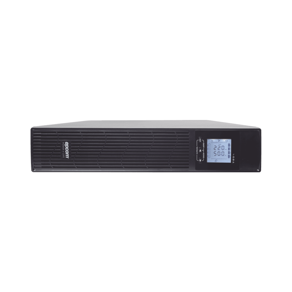 UPS de 3000VA/2700W / Topología On-Line Doble Conversión con Baterías Internas / Entrada y Salida de 120 Vca / Clavija de Entrada NEMA L5-30P / Pantalla LCD Configurable / Formato Rack/Torre