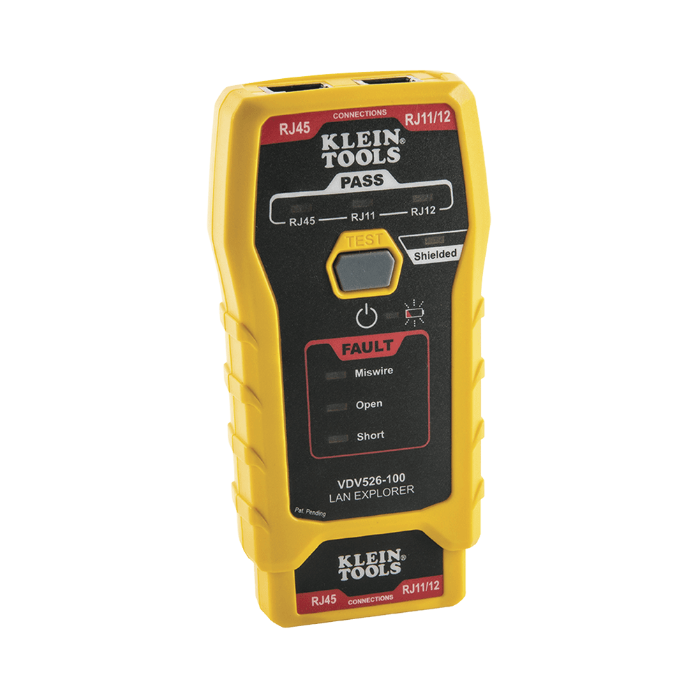 Probador de Cables de Red y Probador de Cables de Datos LAN Explorer™ con Transmisor Remoto.