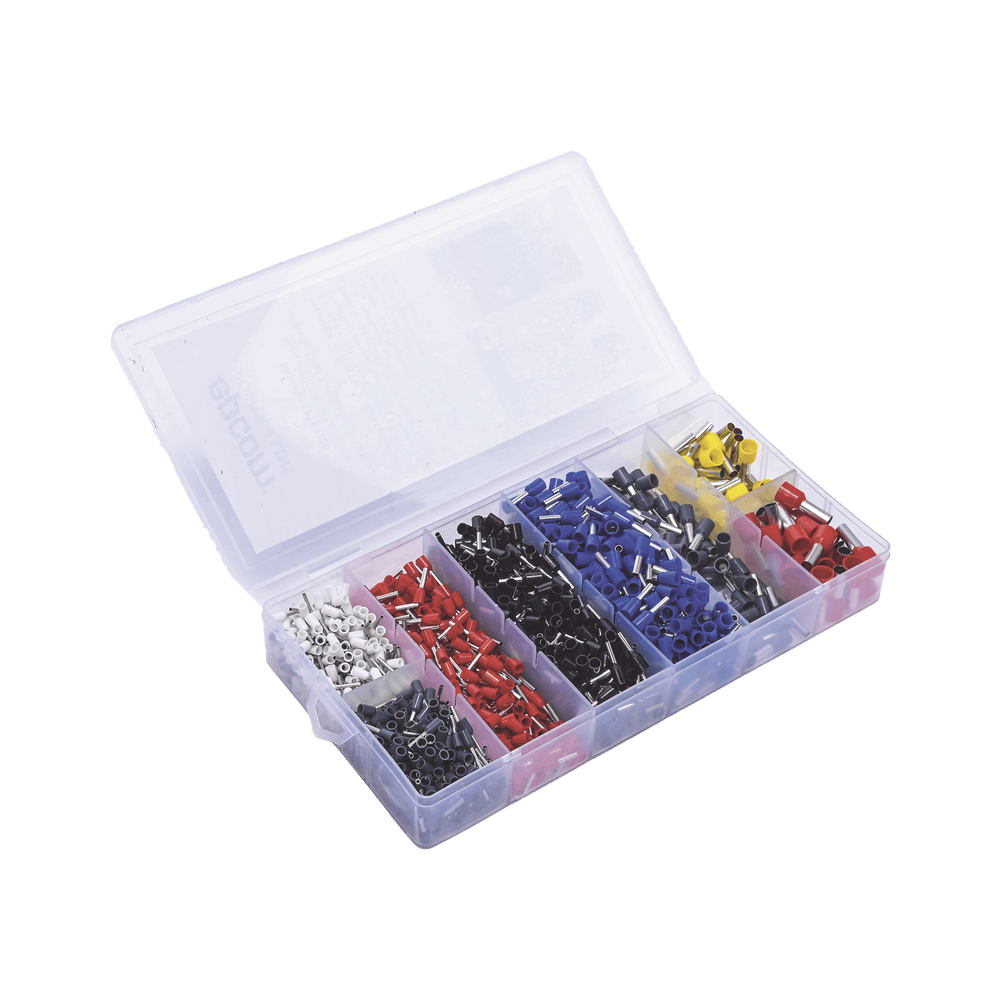 Juego de 1200 Terminales tipo Casquillo/Ferul para Cable Eléctrico 0.5 a 10.0 mm2.