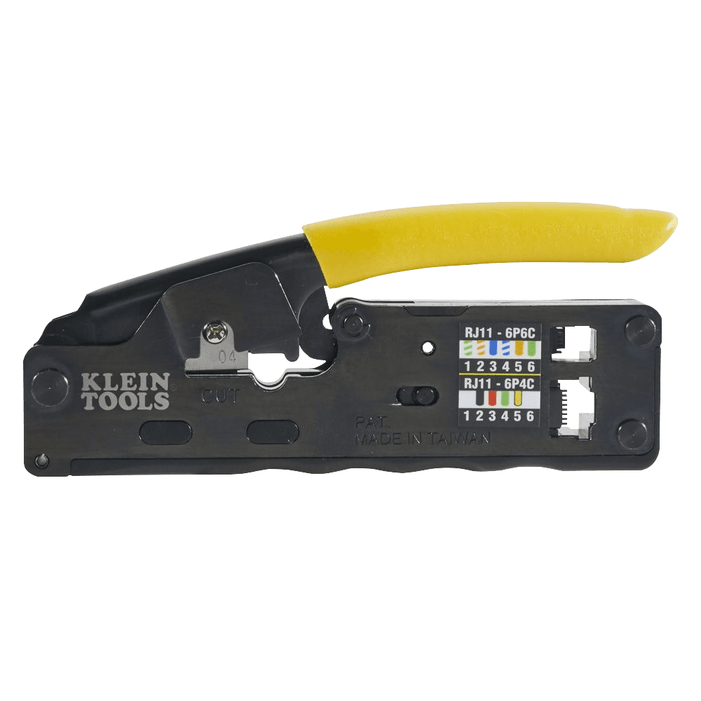 Ponchadora/Pelacables/Cortacables Compacta con Matraca para Conectores RJ45 y RJ11/RJ12.