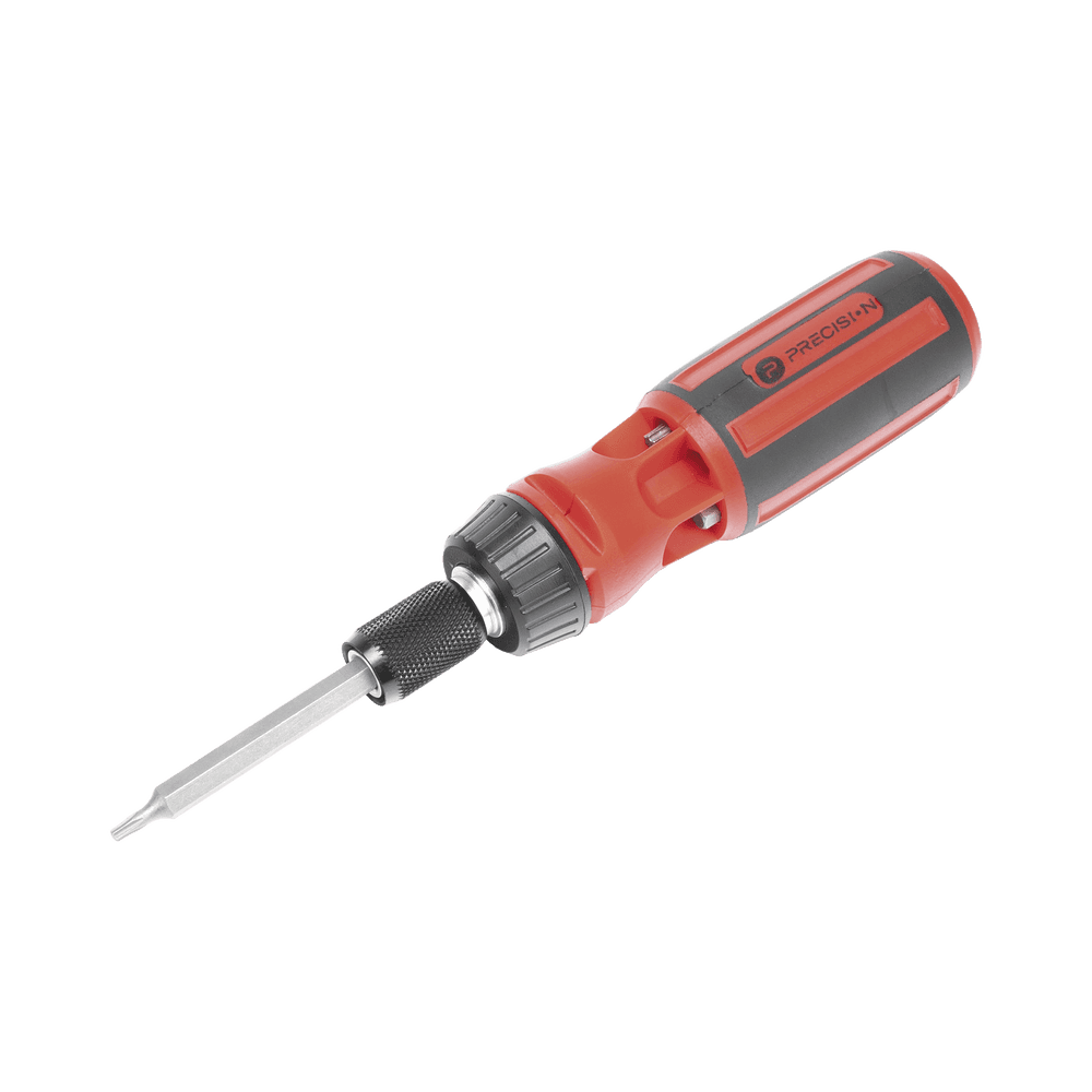 Desarmador 6 en 1 con Mango de Agarre Plástico (Torx #10 y #20, Hexagonal #5, PH0, PH2, Plana #5)