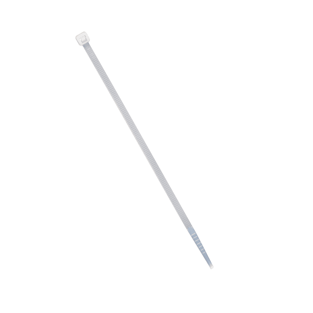 Cincho de plástico, Color Natural, 4.8 x 200 mm, Ideal para sujeción de cables (Bolsa con 100 piezas)
