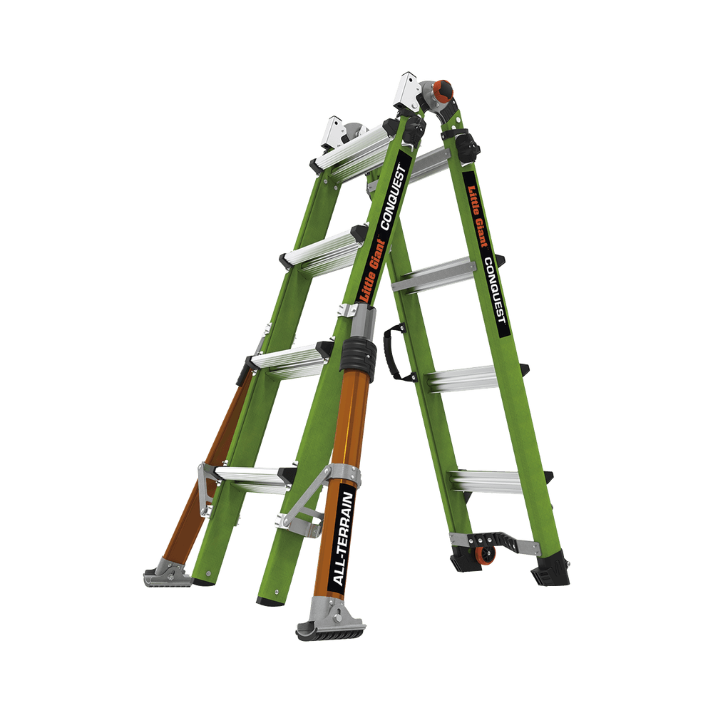 Escalera Multi-Posiciones de 6.7 m (22') para Suelos Inclinados o con Desniveles.
