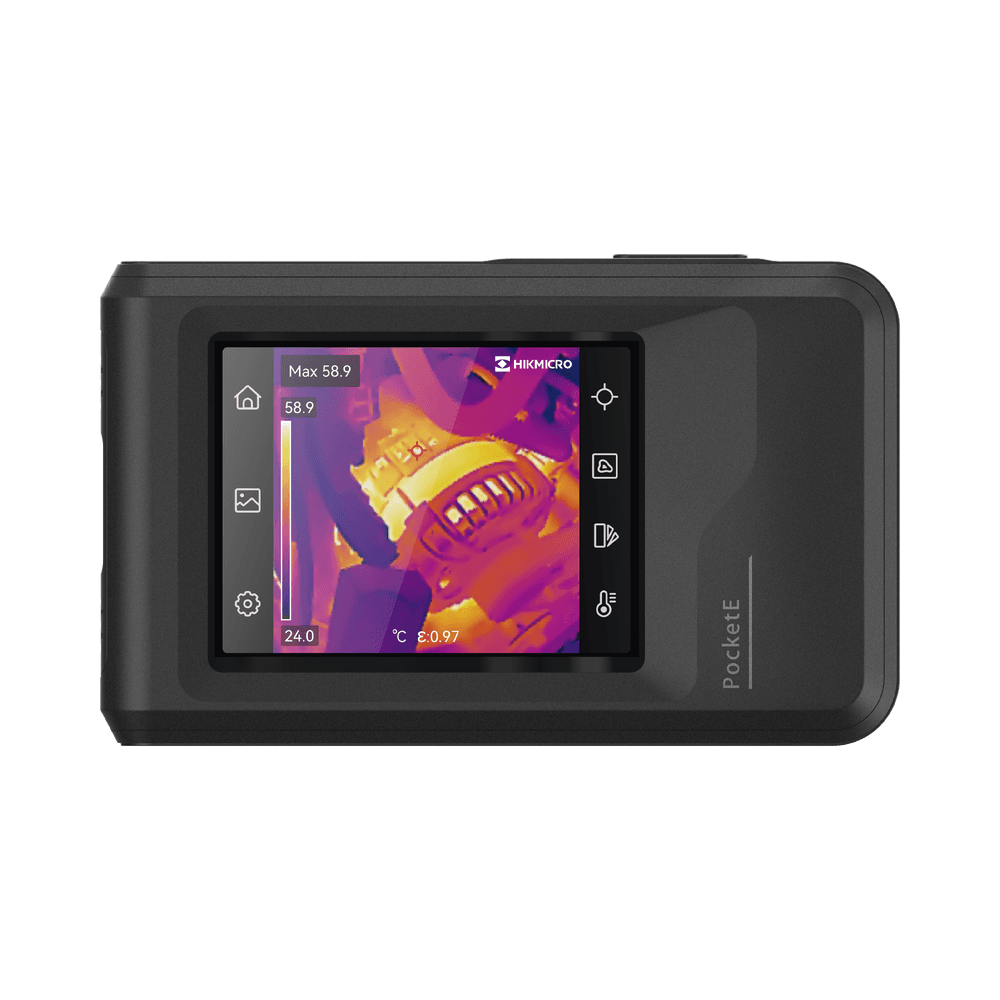 POCKET-E - Cámara Termográfica Portátil Lente Térmico 1.35 mm (96 x 96) pixeles / Lente Optico (640 × 480) / WiFi / IP54 / Memoria interna 4 Gb / Hasta 4 Horas de Funcionamiento Continuo