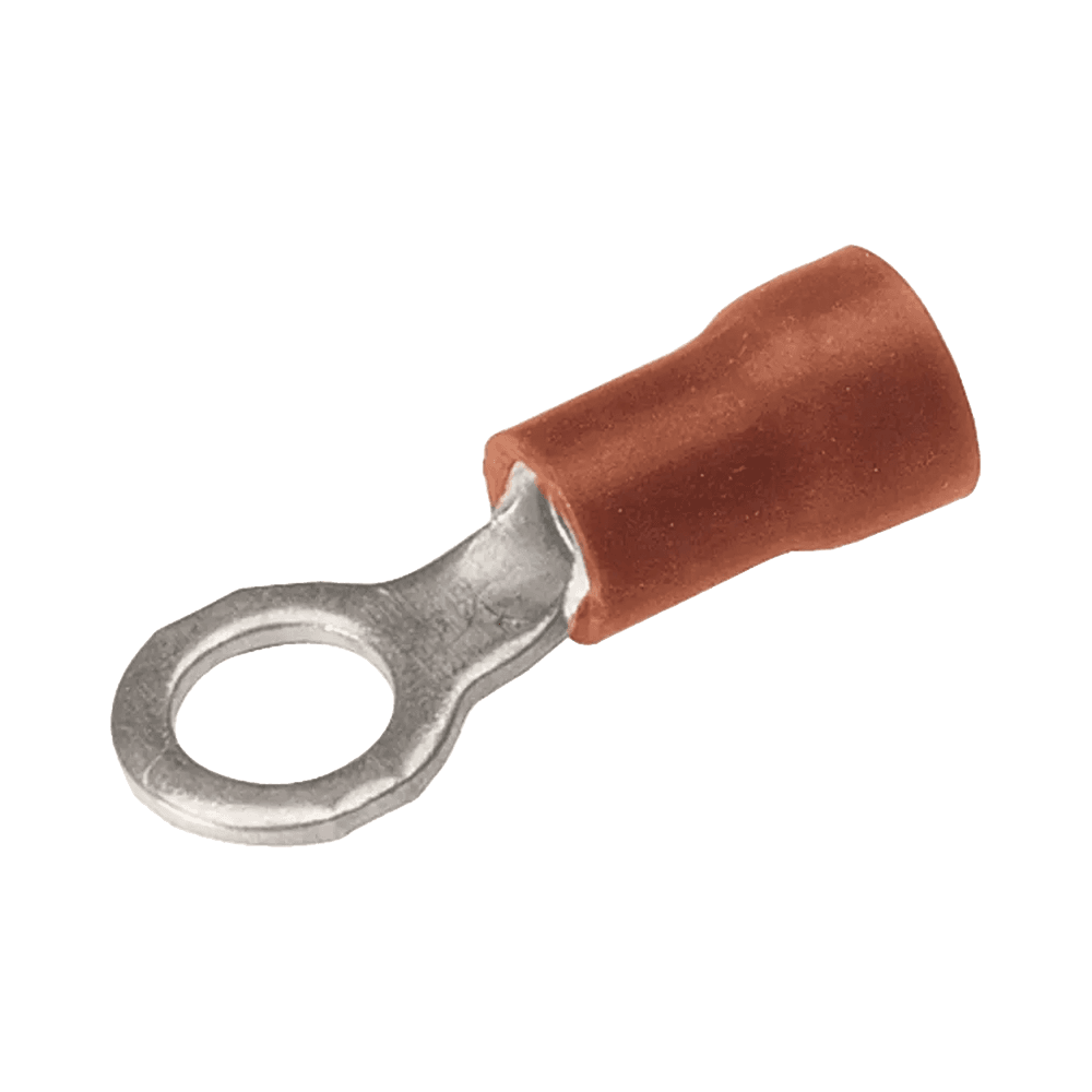 Zapata Terminal de Ojillo para Tornillo 1/8 in (3 mm) calibre 22-16 AWG con aislamiento de vinilo.