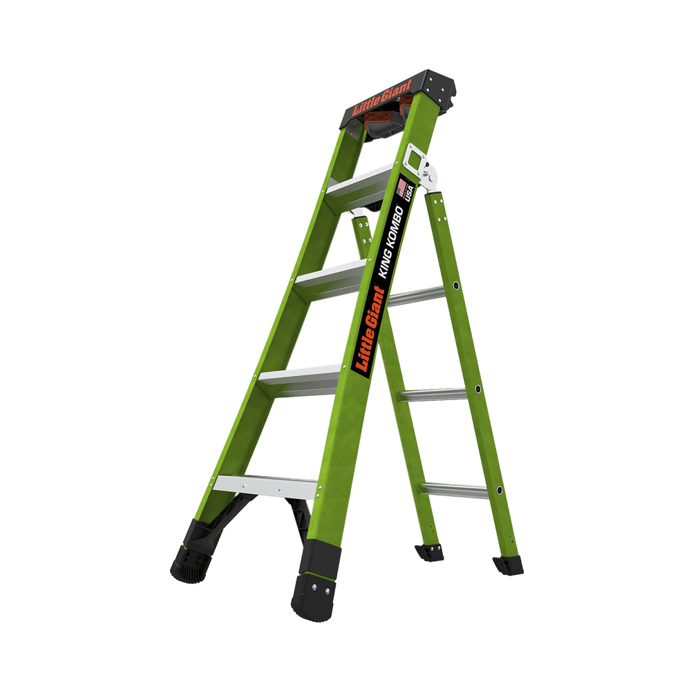 Escalera de Tijera 3 en 1 de 1.5 Metros, Fibra de Vidrio (SKU13906-001). Hecha en E.U.A. (Versión 2.0)