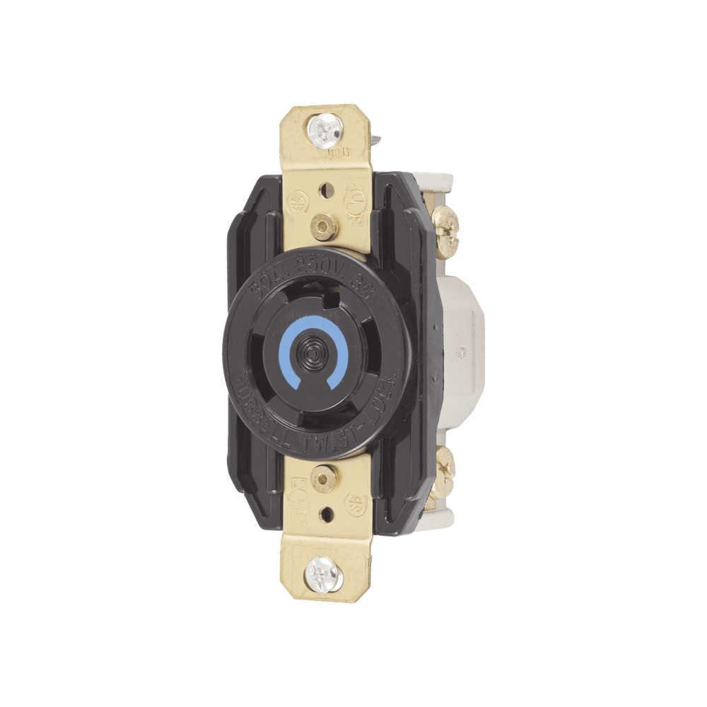 Receptáculo con Bloqueo de Media Vuelta Industrial 30 A 250 V CA / 3 Polos 4 Hilos / Nema L15-30R.