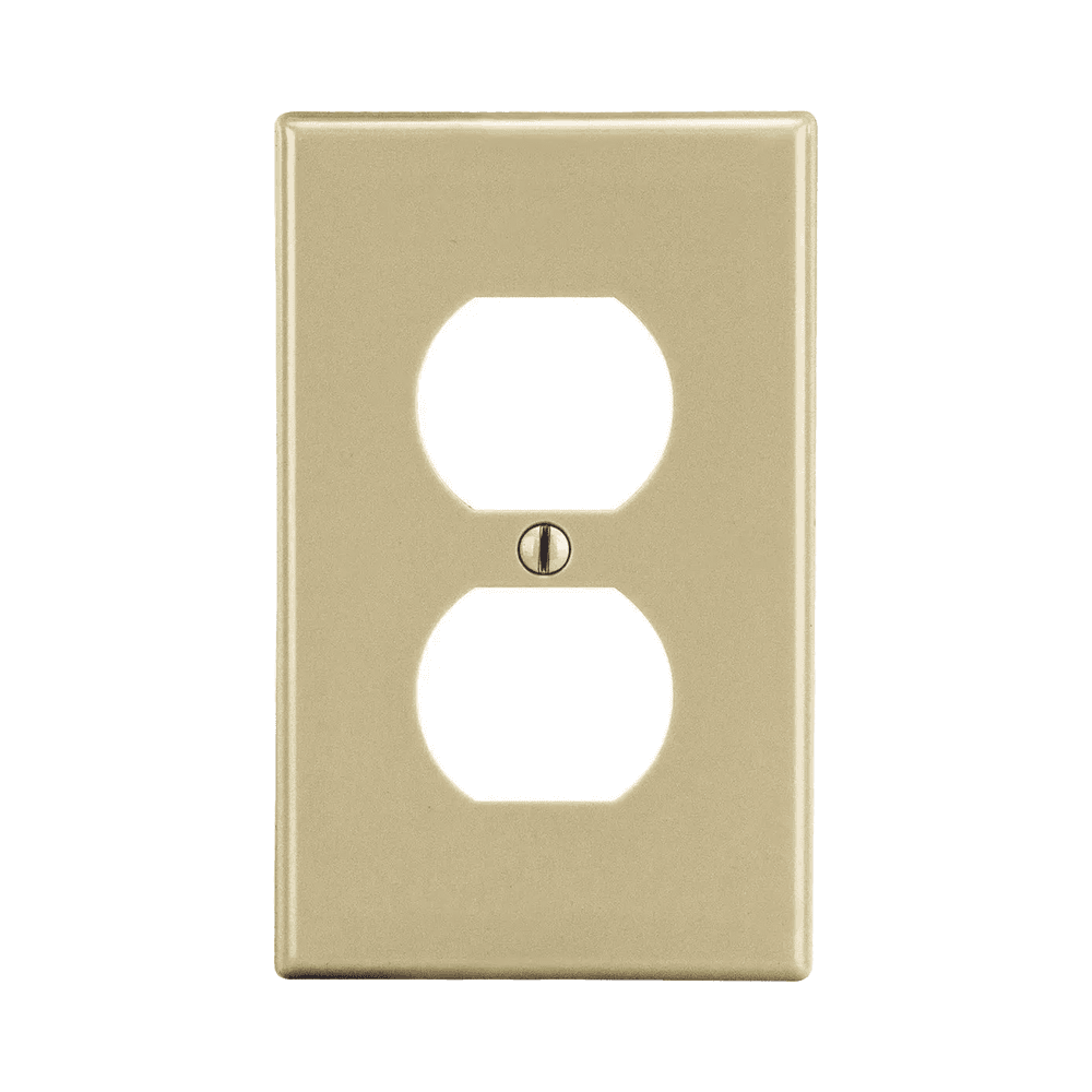 Placa de Pared para Contacto Duplex Color Marfil.