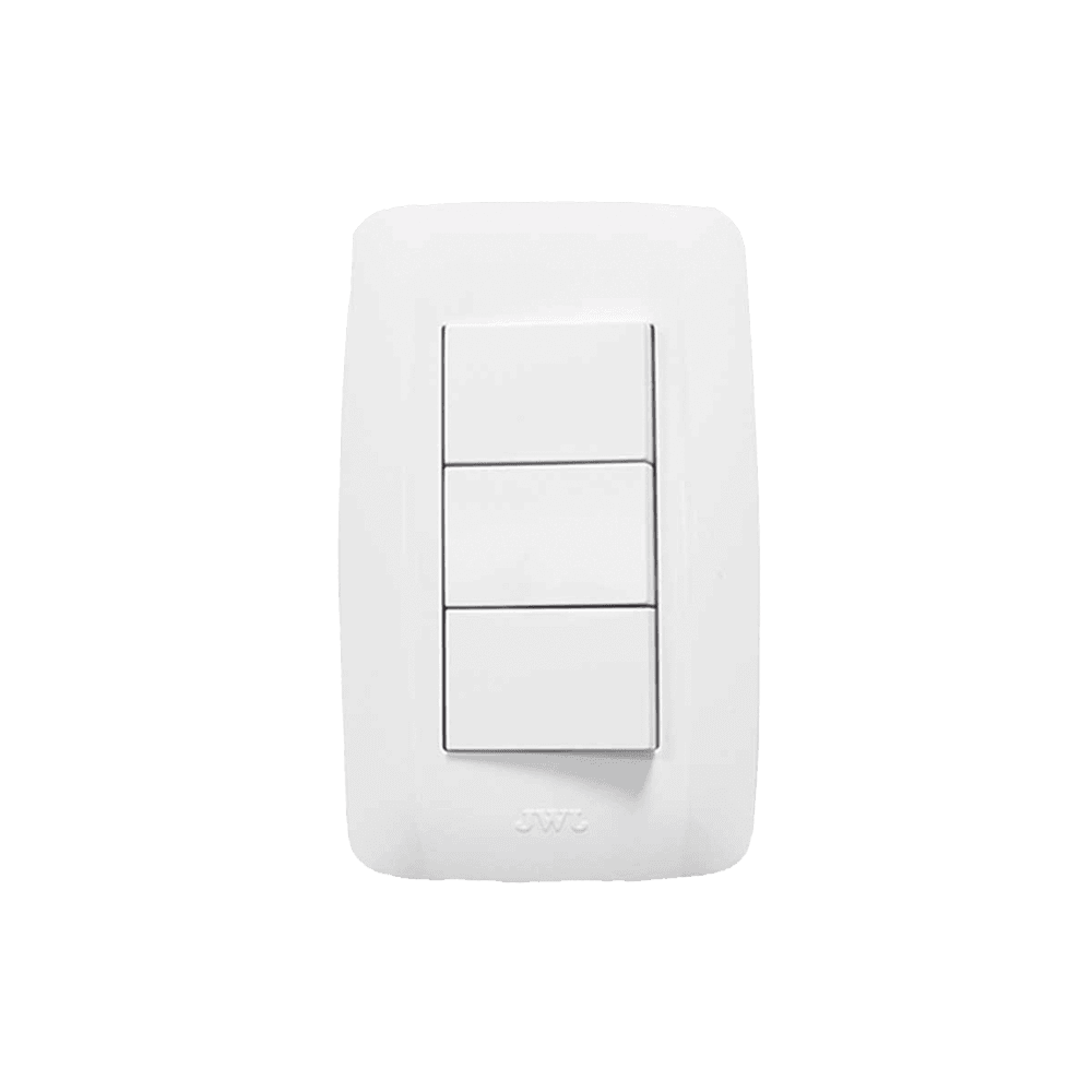 Apagador Escalera Triple de 127 V~60 Hz 10 A/ Color Blanco.