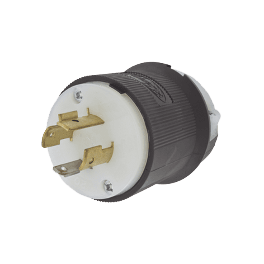 Clavija con Bloqueo de Media Vuelta Industrial 20 A 125/250 V CA / 3 Polos 4 Hilos / Nema L14-20P.