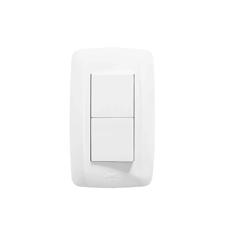 Apagador Dúplex de 10 A/ 127 V CA ~ 60 Hz / 1 1/2 Módulos / Color Blanco.