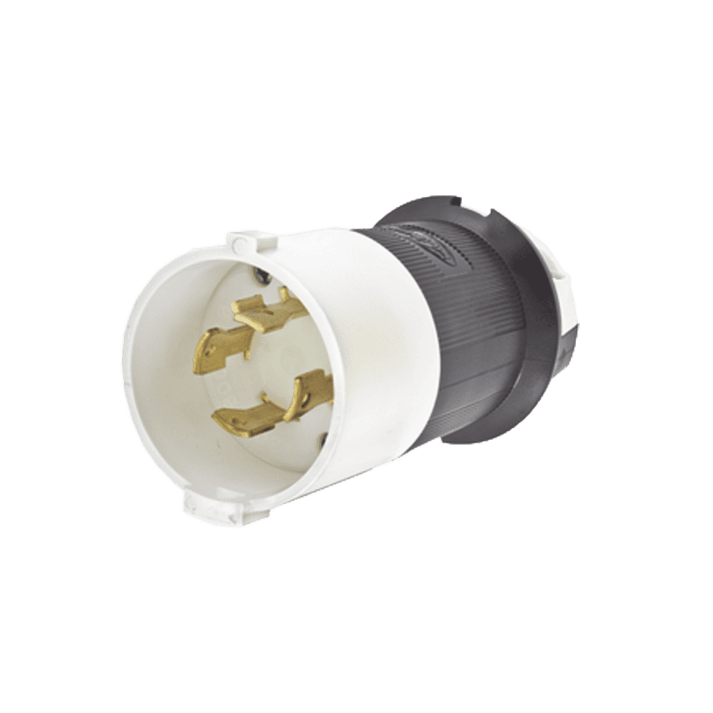 Clavija con Bloqueo de Media Vuelta Industrial 30 A 600 V CA / 3 Polos 4 Hilos / Nema L17-30P.