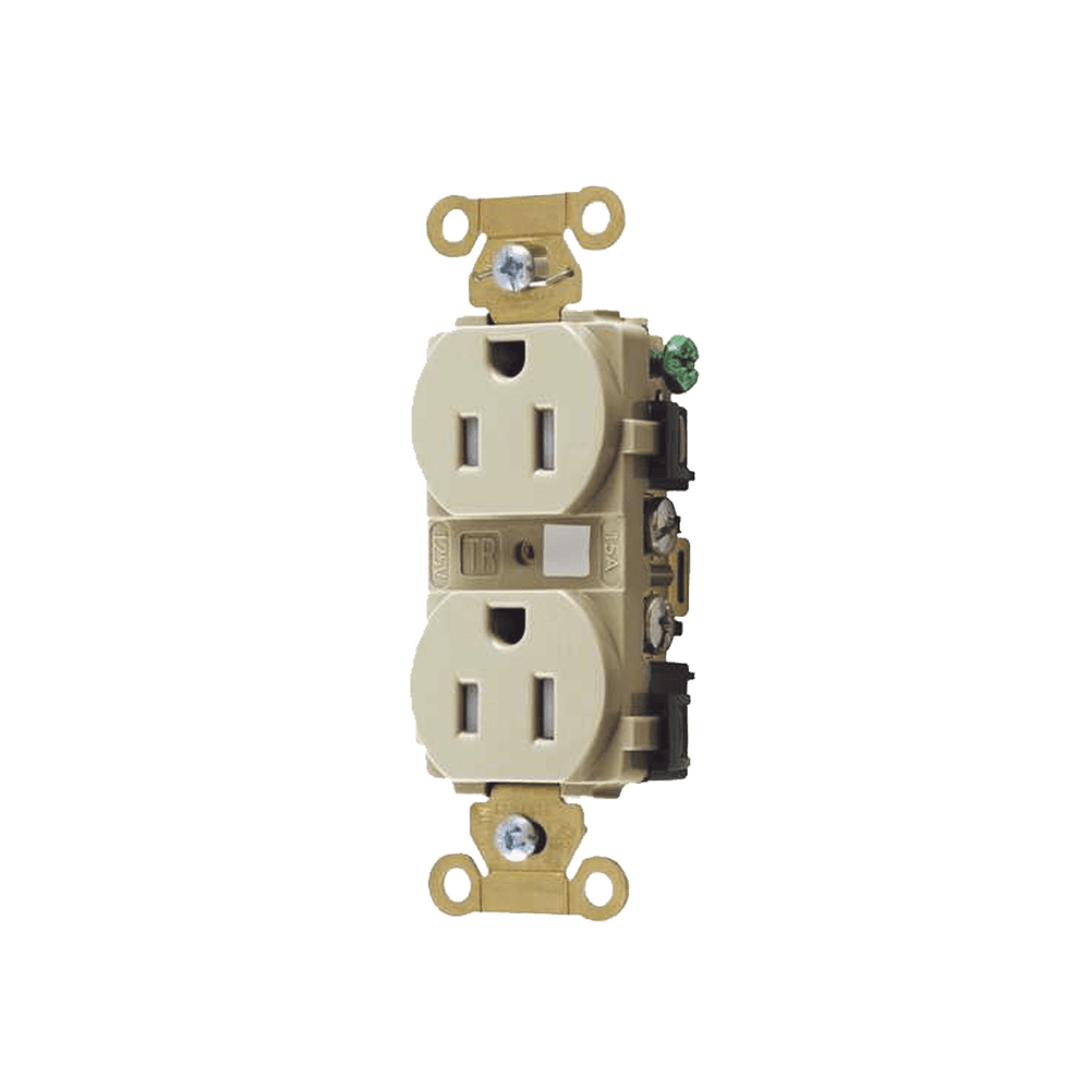 Contacto Duplex 15 A 125 V / A Prueba de Manipulaciones / Nema 5-15R / Color Marfil.