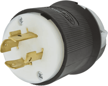 Clavija Industrial con Bloqueo de Media Vuelta / 20 A 480 V AC / 3-Polos 4-Hilos con Tierra / L16-20P / IP20.
