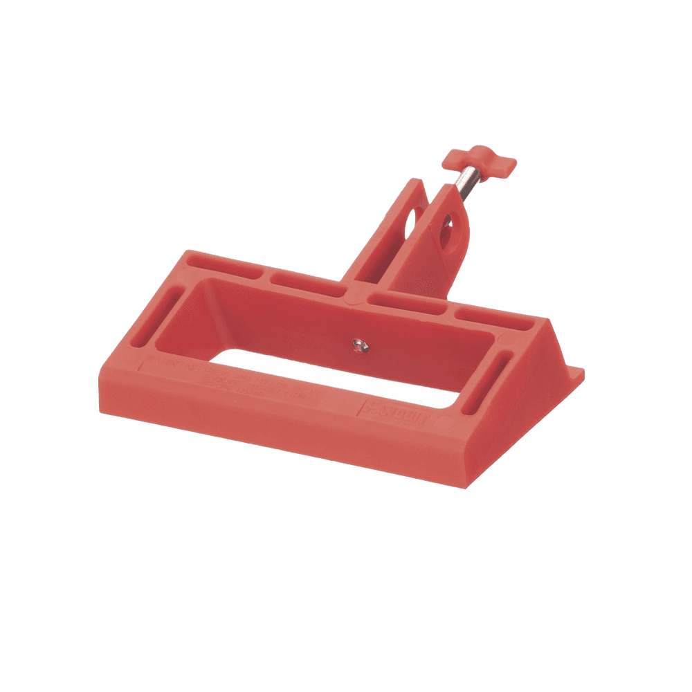 Bloqueador LOTO de Manija Grande para Disyuntores de Caja Moldeada, 2.24" (56.8m) Largo x 3.75" (95.2mm) Ancho. Color rojo