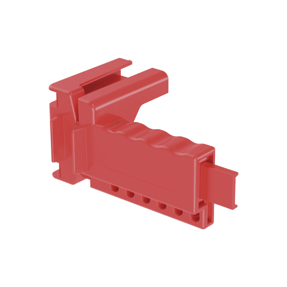 Dispositivo de Bloqueo LOTO para Válvulas de Bola, para Diámetros de Tubería de 1/4" a 1" y Longitud de Mango Hasta 7.5", Color Rojo