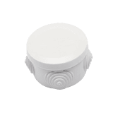 Caja Derivación-Conexión de Plástico Circular con 4 Glándulas de Goma (70 diámetro X 48 alto mm). Para Instalaciones Comerciales, Residenciales e Industriales. Cerrado a Presión.