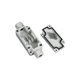 Caja de Conexión Exterior con Terminales Intermedias para 3 Líneas (Tornillo simple). Incluye Glándulas.