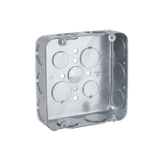 Caja Cuadrada 4 11/16" x 4 11/16"/ Profundidad de 1 1/2"/ 3 Entradas de 1/2" y 12 Entradas de 3/4".