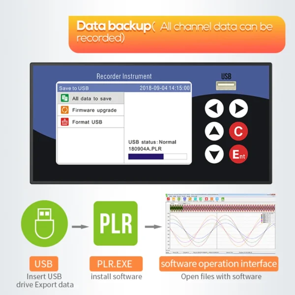 Registrador de Temperaturas Datalogger de 6 canales